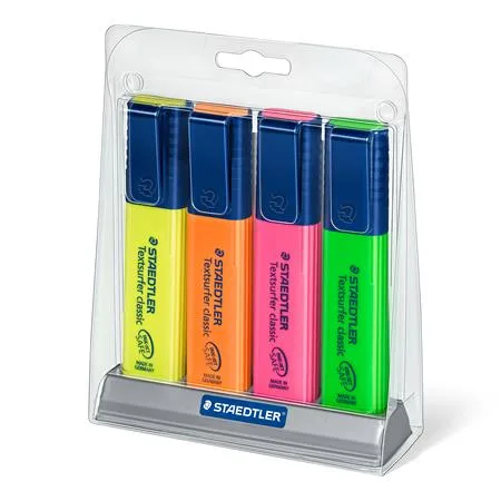 Zvýrazňovač, stolová sada, 1-5 mm, STAEDTLER "Classic 364", 4 rôzne farby 2