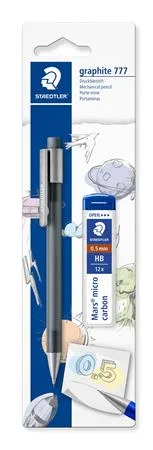 Mikroceruzka a grafitová tuha, 0,5 mm, STAEDTLER "Graphite 777",  mix farieb 3