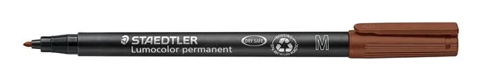 Permanentný popisovač, OHP, 1 mm, STAEDTLER "Lumocolor® 317 M", hnedá 2