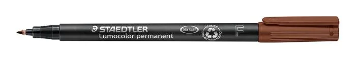 Permanentný popisovač, OHP, 0,6 mm, STAEDTLER "Lumocolor® 318 F", hnedá 2
