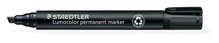 Permanentný popisovač, zrezaný hrot, STAEDTLER "Lumocolor 350", čierny 2