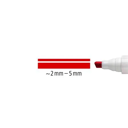 Popisovač na tabule a flipchartové tabule, zrezaný hrot, STAEDTLER "Lumocolor 351 B", červený 3