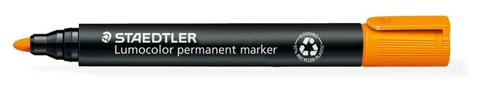 Permanentný popisovač, 2 mm, kužeľový hrot, STAEDTLER "Lumocolor 352", oranžový 2