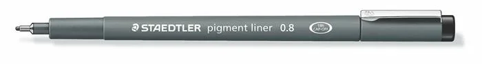 Liner, 0,8 mm, STAEDTLER "Pigment Liner", čierny 2