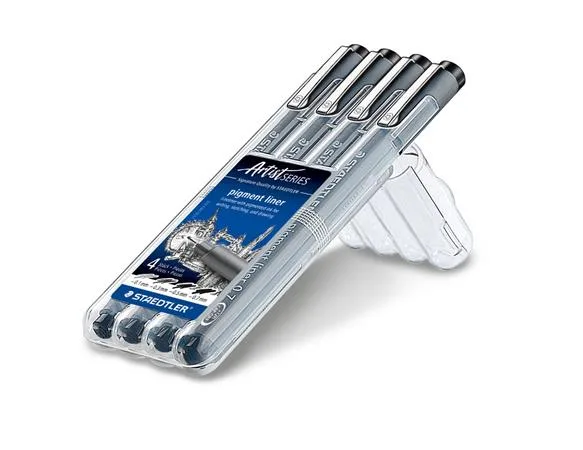 Liner, sada, STAEDTLER "Pigment Liner", čierny 2