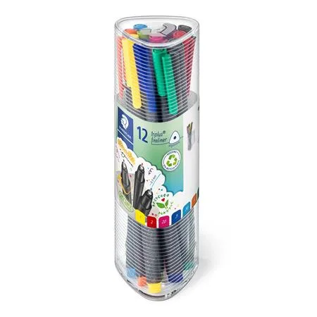Liner, sada, 0,3 mm, STAEDTLER "Triplus 334", 12 rôznych farieb 7