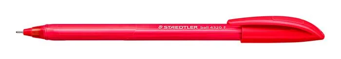 Guľôčkové pero, 0,3 mm, kužeľový hrot, STAEDTLER "Ball", červené 2