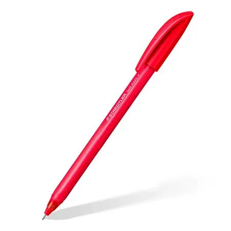 Guľôčkové pero, 0,3 mm, kužeľový hrot, STAEDTLER "Ball", červené 3