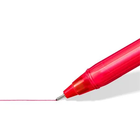 Guľôčkové pero, 0,3 mm, kužeľový hrot, STAEDTLER "Ball", červené 4