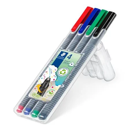 Liner, sada, 0,3 mm, STAEDTLER "Triplus 334", 4 rôzne farby 2