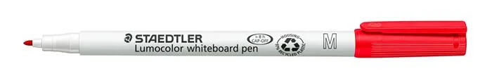 Popisovač na tabule, 1 mm, M, kužeľový, STAEDTLER "Lumocolor 301", červený 2