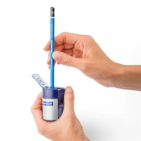 Strúhadlo, dvojdierové, so zásobníkom, STAEDTLER "512", modrá 4