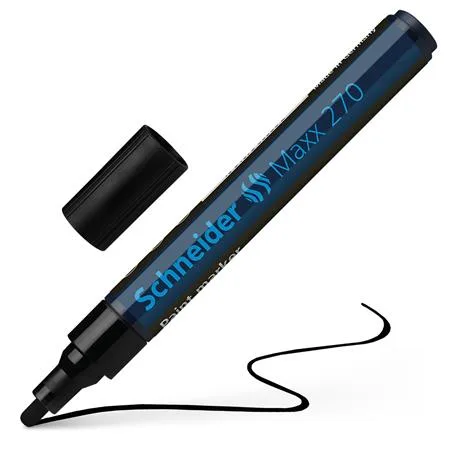 Lakový popisovač, 1-3 mm, SCHNEIDER "Maxx 270", čierny 4