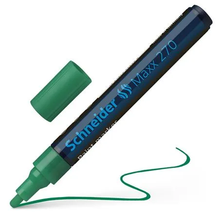 Lakový popisovač, 1-3 mm, SCHNEIDER "Maxx 270", zelený 4