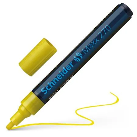 Lakový popisovač, 1-3 mm, SCHNEIDER "Maxx 270", žltý 4