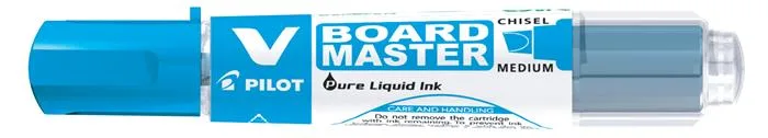 Popisovač na tabule, 2,2-5,2 mm, zrezaný hrot, PILOT "V-Board Master", modrý 2