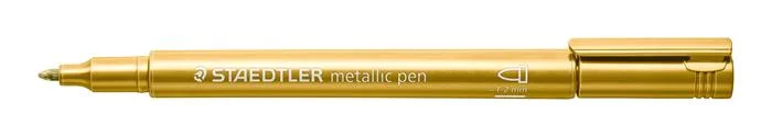 Dekoračný popisovač, 1-2 mm, kužeľový, STAEDTLER, zlatý 3