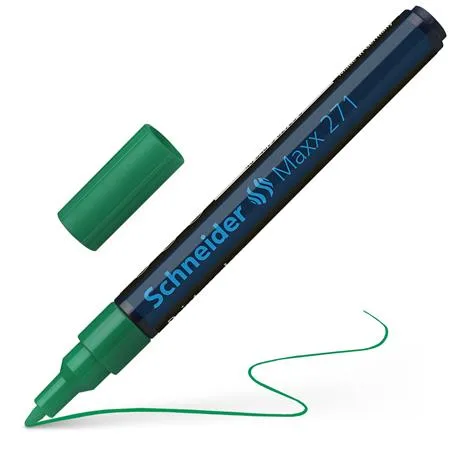 Lakový popisovač, 1-2 mm, SCHNEIDER "Maxx 271", zelený 4