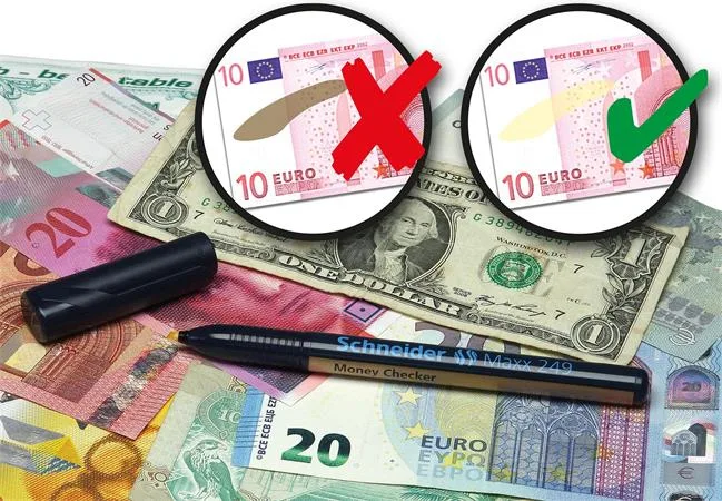 Popisovač, testovanie pravosti bankoviek, SCHNEIDER "Maxx 249 - Money Checker" 4