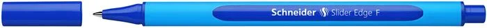Guľôčkové pero, 0,3 mm, s vrchnákom, SCHNEIDER "Slider Edge F", modré 2