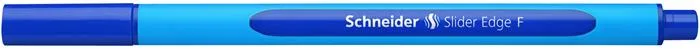 Guľôčkové pero, 0,3 mm, s vrchnákom, SCHNEIDER "Slider Edge F", modré 3