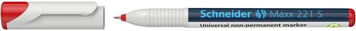 Popisovač, OHP, 0,4 mm, SCHNEIDER "Maxx 221 S", červený 2