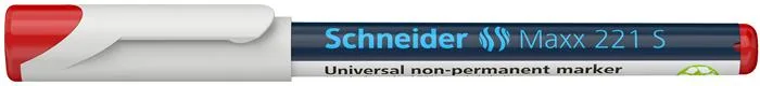 Popisovač, OHP, 0,4 mm, SCHNEIDER "Maxx 221 S", červený 3