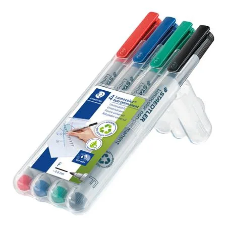 Nepermanentný popisovač, sada, OHP, 0,6 mm, STAEDTLER "Lumocolor® 316 F", 4 rôzne farby 2