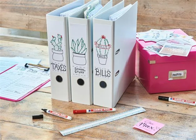Permanentný popisovač, 1 mm, EDDING "400", červený 3