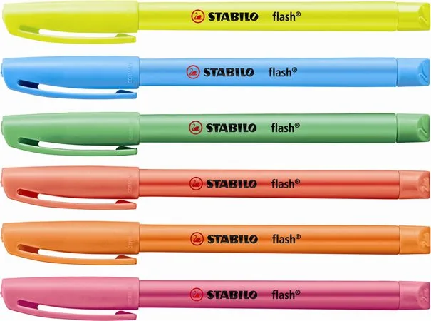 ZVýrazňovač, 1-3,5 mm, STABILO "Flash", modrý 2