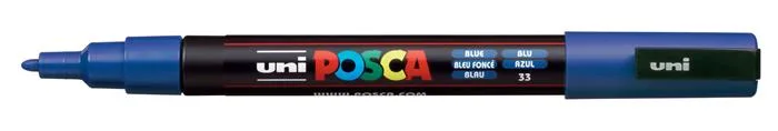 Dekoračný popisovač, 0,9-1,3 mm, UNI "Posca PC-3M", modrý 2