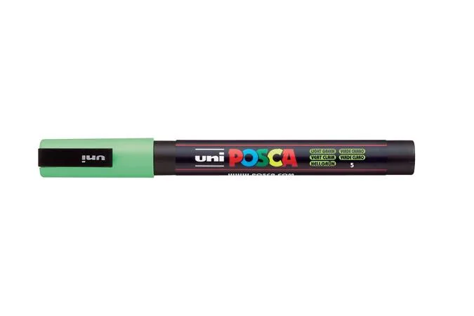 Dekoračný popisovač, 0,9-1,3 mm, UNI "Posca", svetlozelený 2