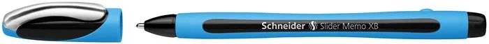 Guľôčkové pero, 0,7 mm, s vrchnákom, SCHNEIDER "Slider Memo XB", čierna 2