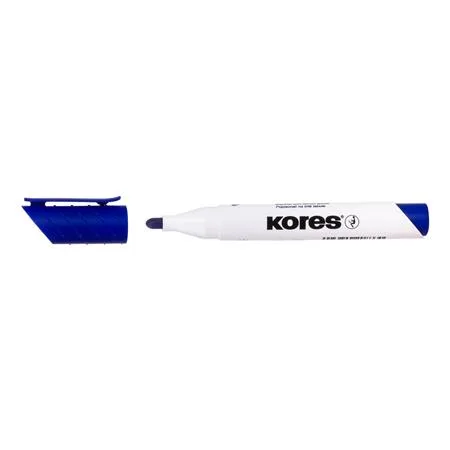 Popisovač na biele a flipchartové tabule, 3 mm, kužeľový hrot, KORES "K-Marker XW1", modrý 2