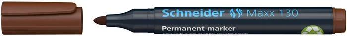 Permanentný popisovač, 1-3 mm, kužeľový hrot, SCHNEIDER "Maxx 130", hnedý 2
