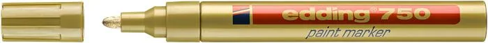 Permanentný lakový popisovač, 2-4 mm, EDDING "750", zlatý 2