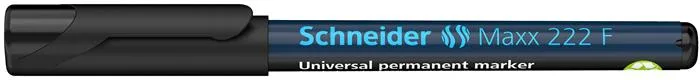 Permanentný popisovač, OHP, 0,7 mm, SCHNEIDER "Maxx 222 F", čierny 3