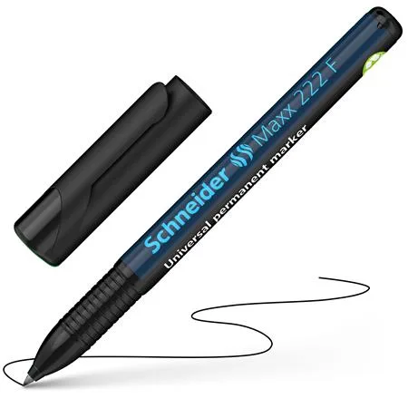 Permanentný popisovač, OHP, 0,7 mm, SCHNEIDER "Maxx 222 F", čierny 4
