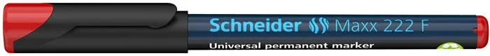 Permanentný popisovač, OHP, 0,7 mm, SCHNEIDER "Maxx 222 F", červený 3