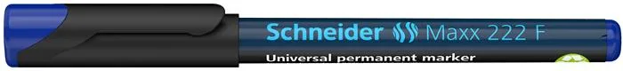 Permanentný popisovač, OHP, 0,7 mm, SCHNEIDER "Maxx 222 F", modrý 3
