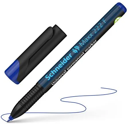 Permanentný popisovač, OHP, 0,7 mm, SCHNEIDER "Maxx 222 F", modrý 4