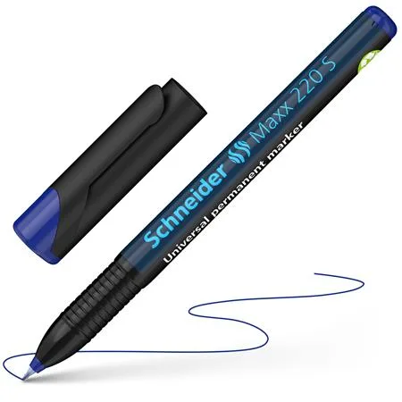 Permanentný popisovač, OHP, 0,4 mm, SCHNEIDER "Maxx 220 S", modrý 3