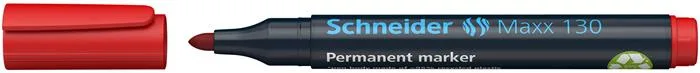 Permanentný popisovač, 1-3 mm, kužeľový hrot, SCHNEIDER "Maxx 130", červený 2