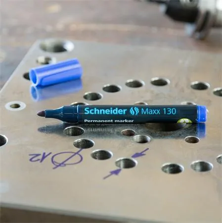 Permanentný popisovač, 1-3 mm, kužeľový hrot, SCHNEIDER "Maxx 130", červený 5