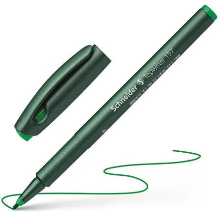 Popisovač, 0,8 mm, SCHNEIDER "Topwriter157", zelená 3