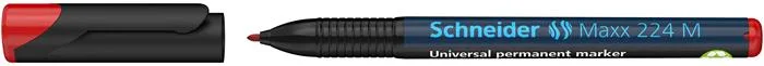 Permanentný popisovač, OHP, 1 mm, SCHNEIDER "Maxx 224 M", červený 2