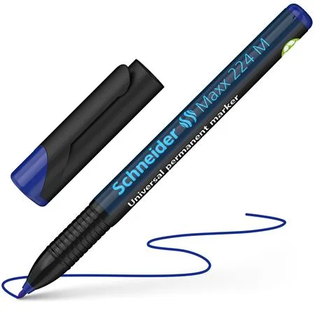 Permanentný popisovač, OHP, 1 mm, SCHNEIDER "Maxx 224 M", modrý 4
