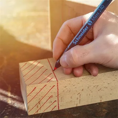 Permanentný popisovač, 1- 2 mm, kužeľový hrot, SCHNEIDER "240", modrý 6