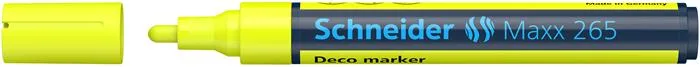 Kriedový popisovač, 2-3 mm, SCHNEIDER "Maxx 265", žltý 2