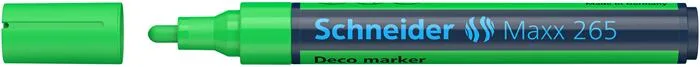 Kriedový popisovač, 2-3 mm, SCHNEIDER "Maxx 265", svetlozelený 2